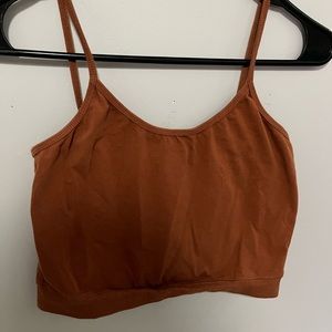 Brown Cropped Tank Top